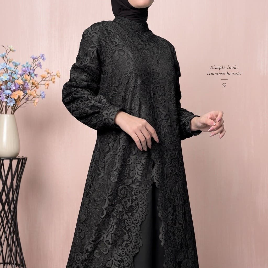 ADELLIA DRESS — ONYX BLACK thumbnail 3