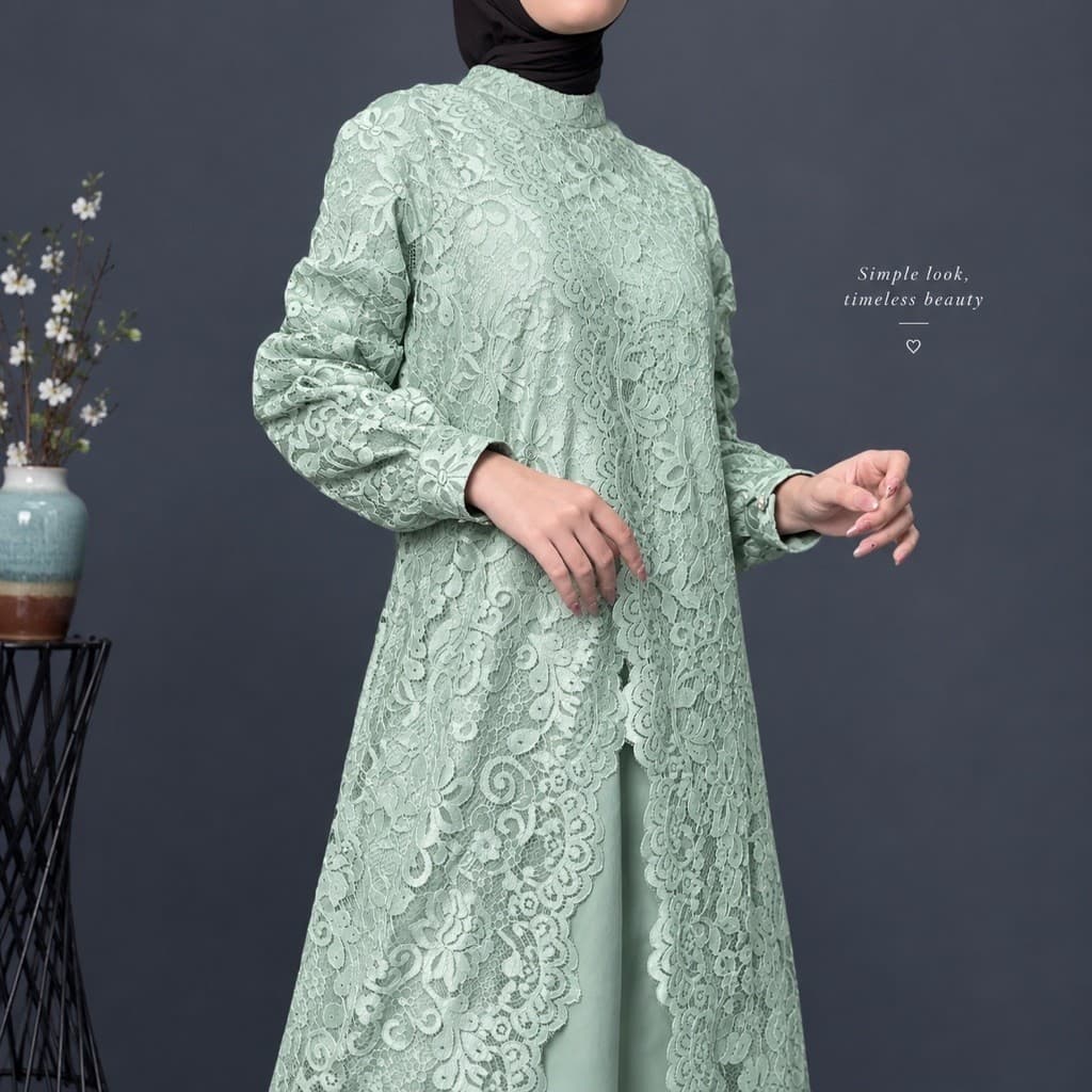 ADELLIA DRESS — OLD SAGE thumbnail 4