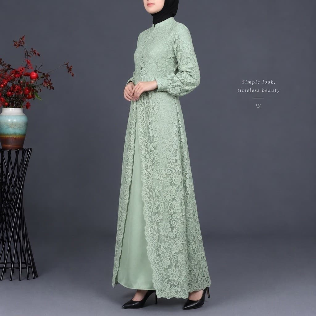 ADELLIA DRESS — OLD SAGE thumbnail 2