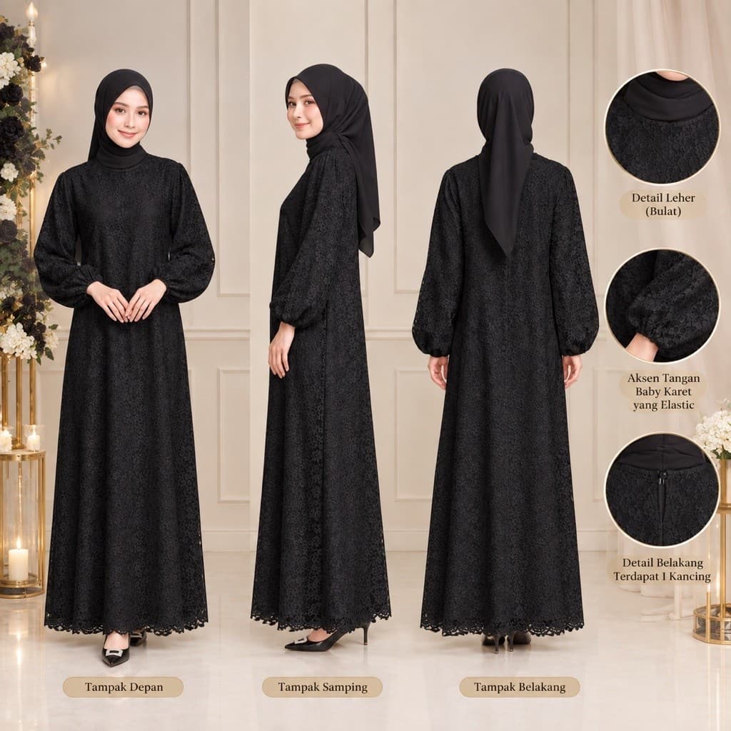 CALISTA KAFTAN — ONYX BLACK