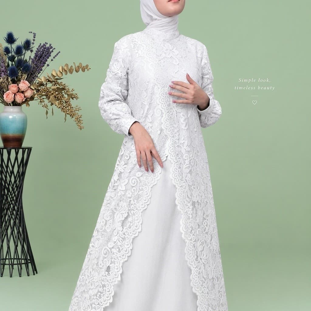 ADELLIA DRESS — PURE WHITE thumbnail 3