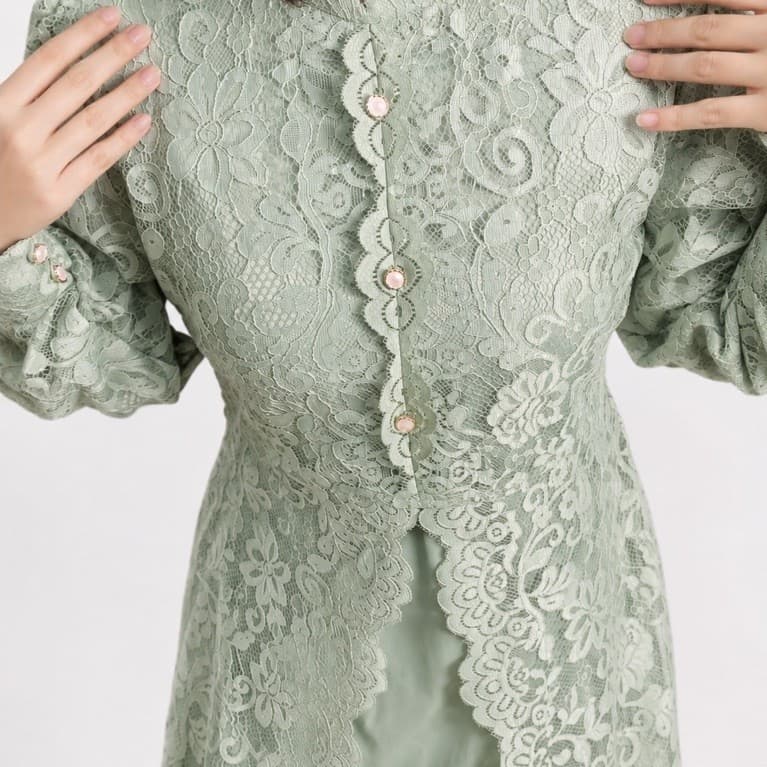 AURELIA DRESS — OLD SAGE thumbnail 4