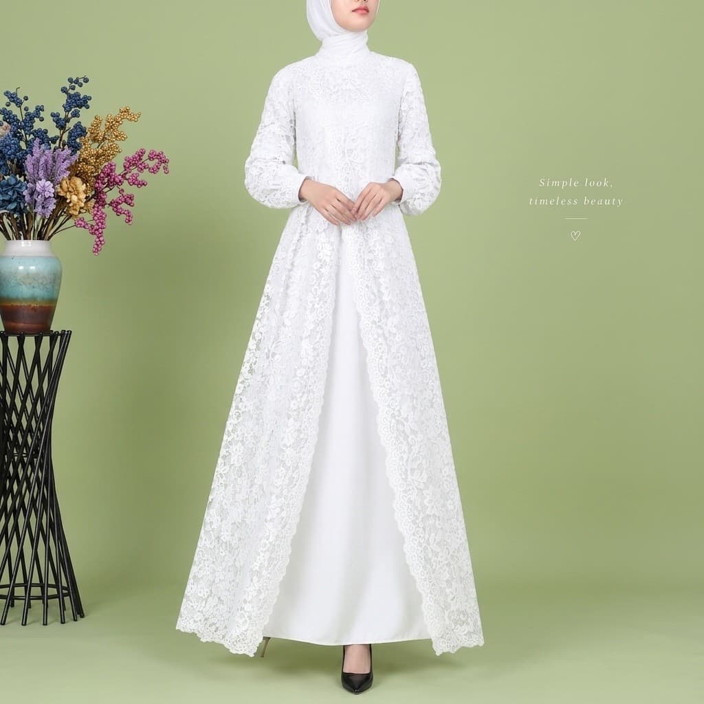 ADELLIA DRESS — PURE WHITE