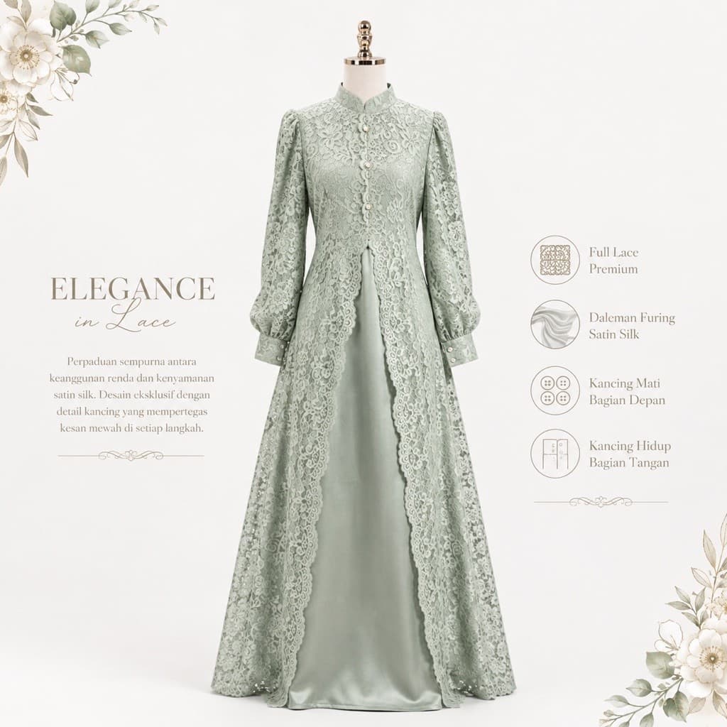 AURELIA DRESS — BRUKAT LACE