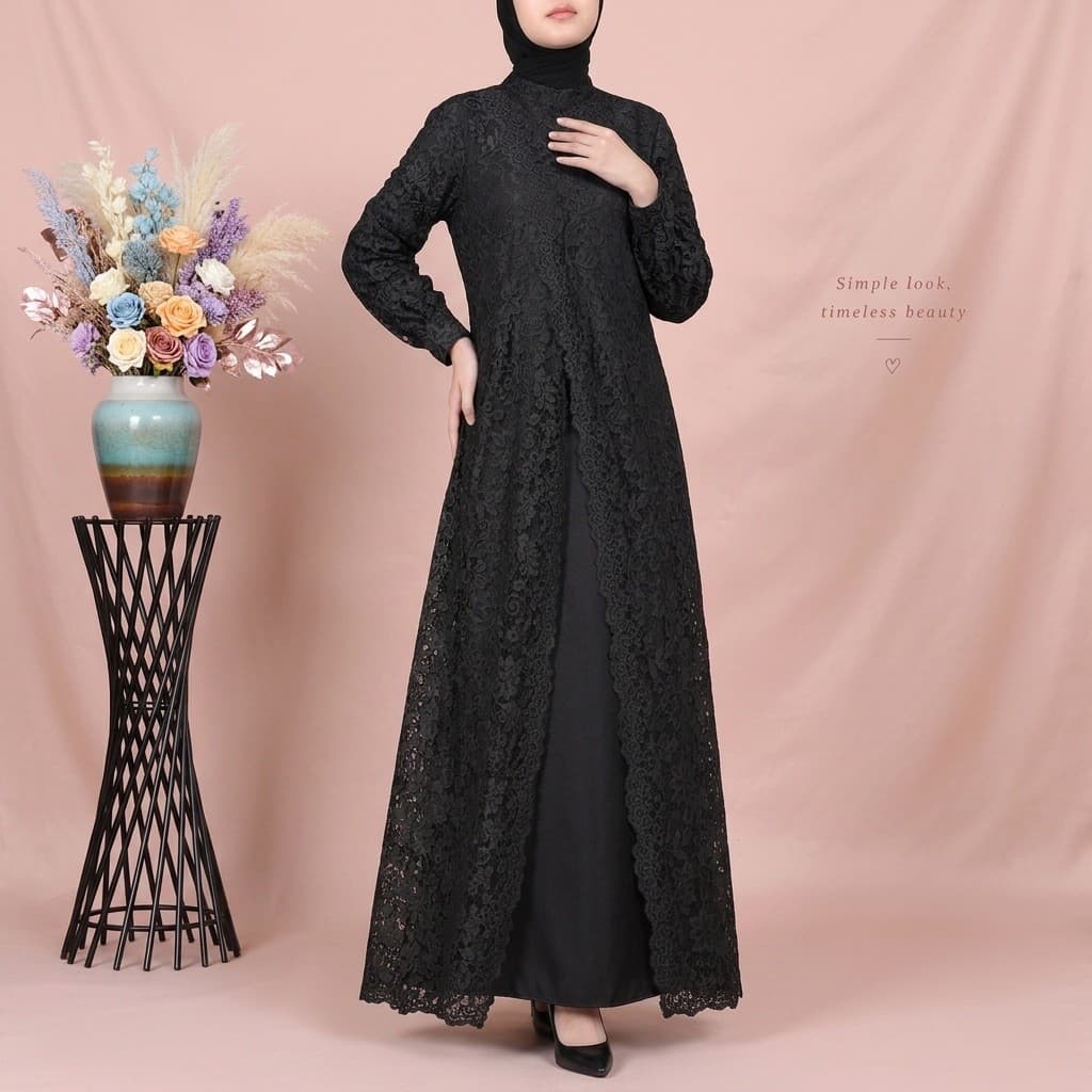 ADELLIA DRESS — ONYX BLACK