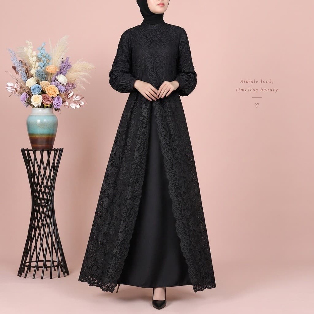 ADELLIA DRESS — ONYX BLACK thumbnail 2