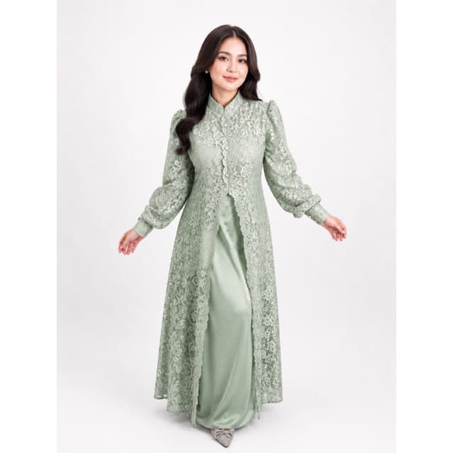 AURELIA DRESS — OLD SAGE thumbnail 6
